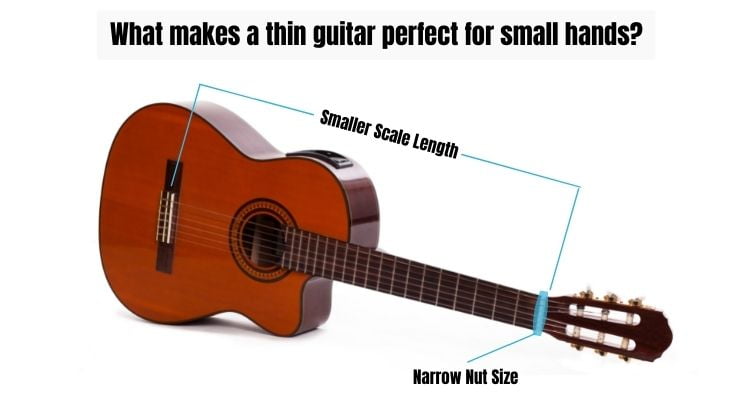 What makes a thin guitar perfect for small hands? - Infographic